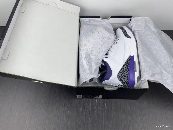 Kicktheory 'Dark Retro 3 Jordan Iris' Air CT8532-105 0624